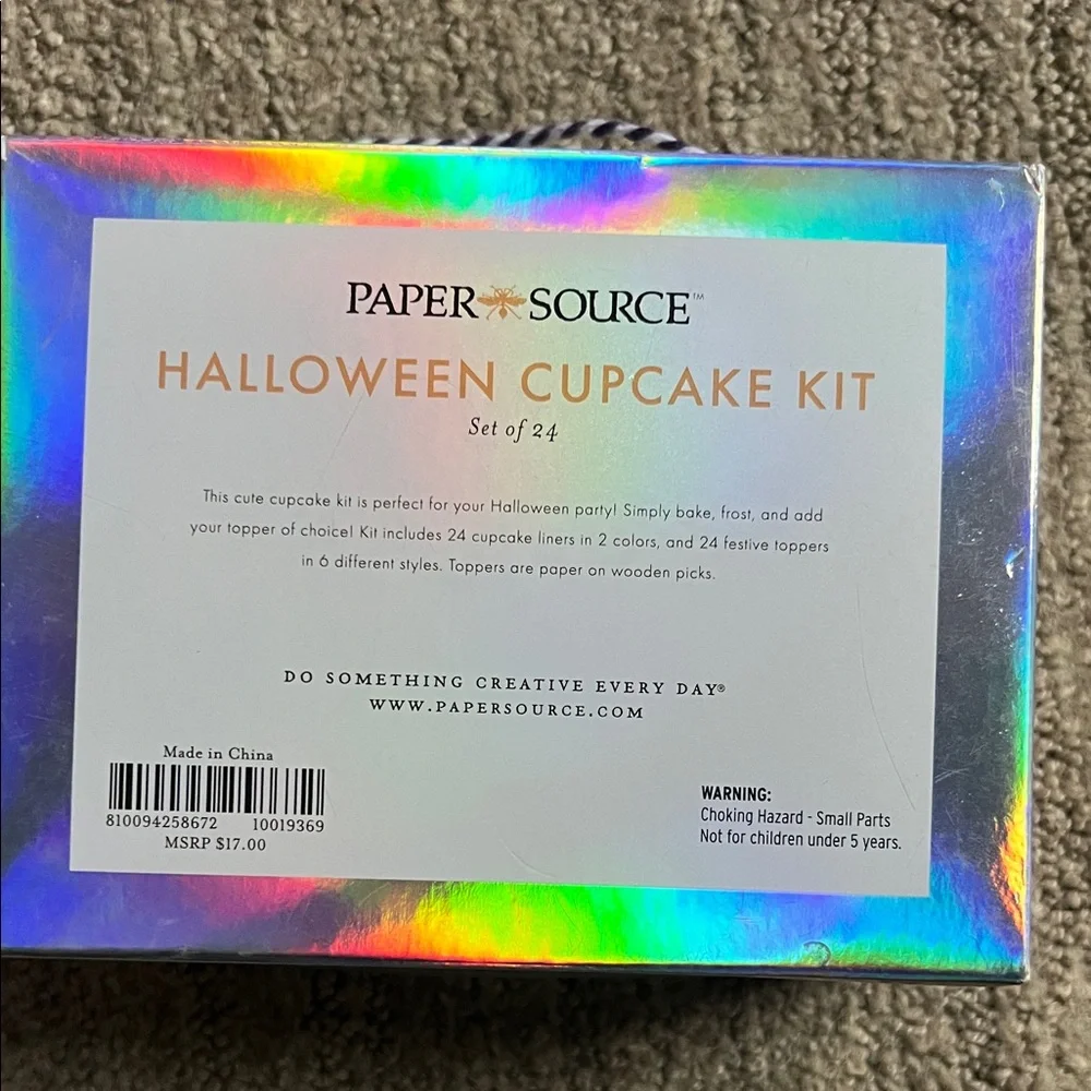 Paper Source Halloween Cupcake Kit - Black, Orange, and Multicolor